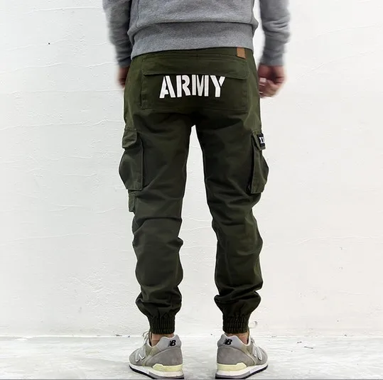 3 color BLACK/NAVY/GREEN M-XXL mens fashion urban clothing designer jogger baggy army military dresses cargo pants joggers | Мужская