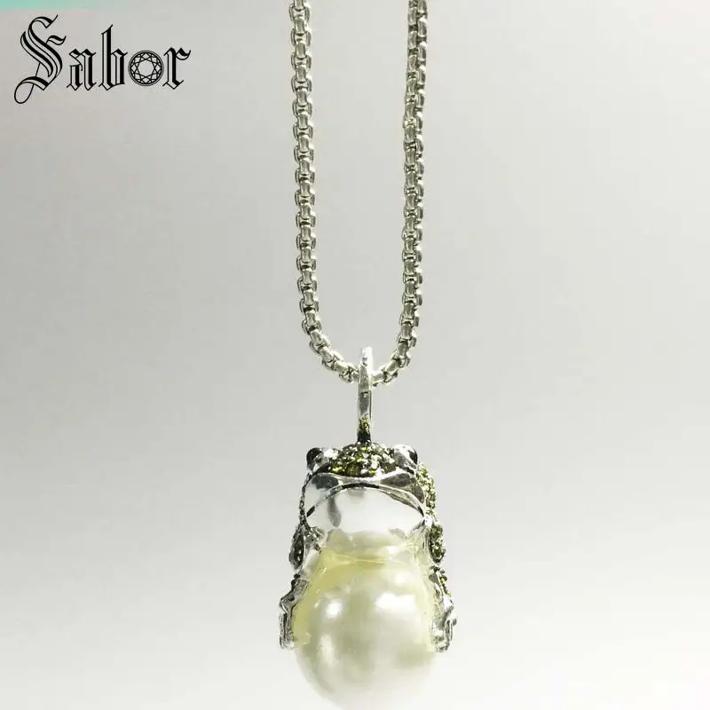 Кулон Лягушка Серебряный цвет зеленый Цирконий для женщин подарочные брелоки