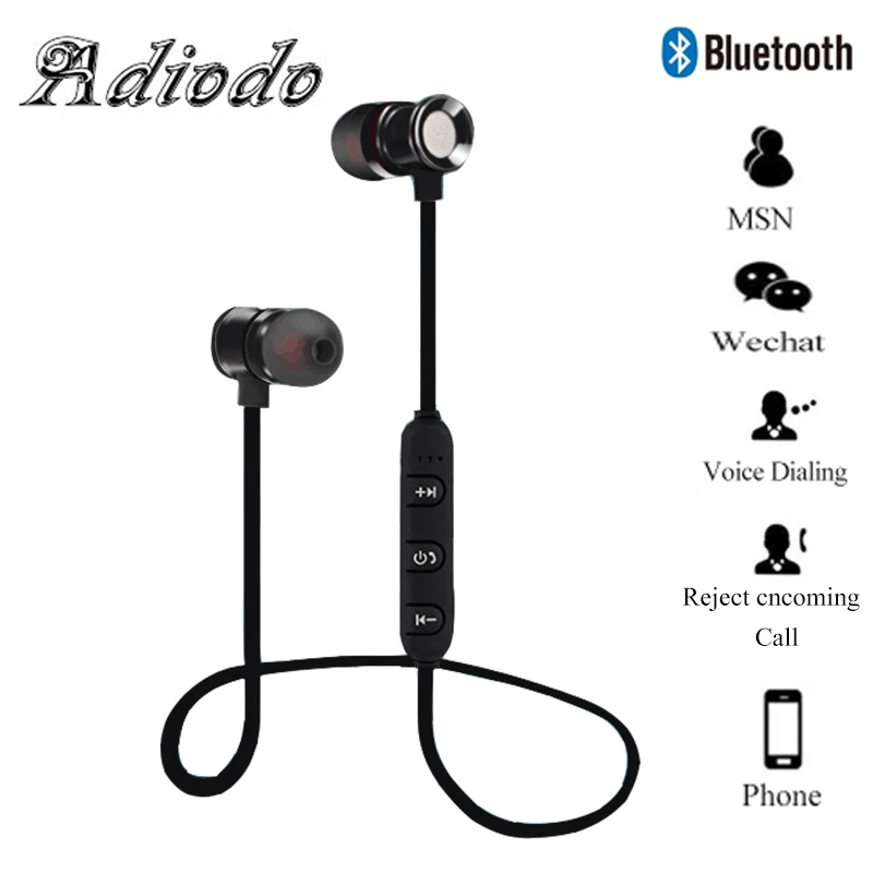 Adiodo беспроводные bluetooth наушники спортивные магнитные с микрофоном для