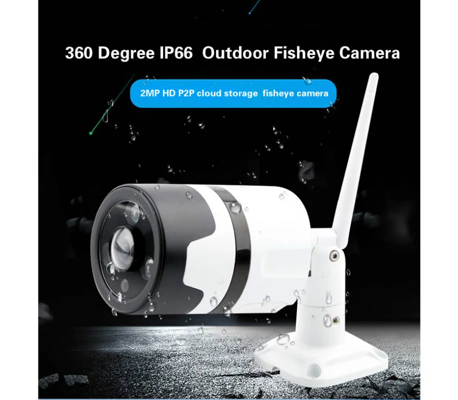 P2P wifi IP камеры рыбий глаз 2MP HD беспроводные 1080P панорама ip пули двухсторонняя аудио