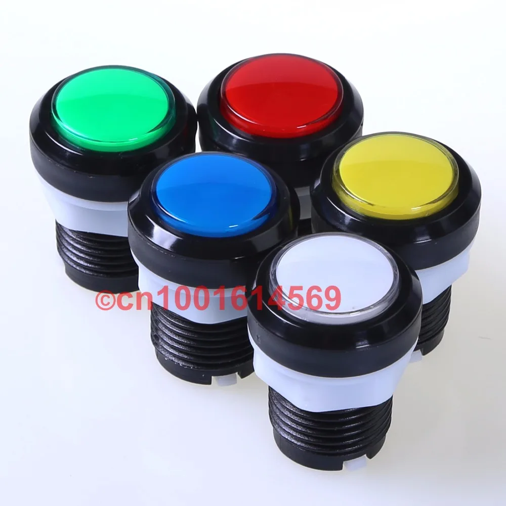 Reyann 10pcs 30mm LED Arcade DIY Kit Parts Lit Push Button for MAME Game JAMMA Project &amp Fighting Sticks - Red |