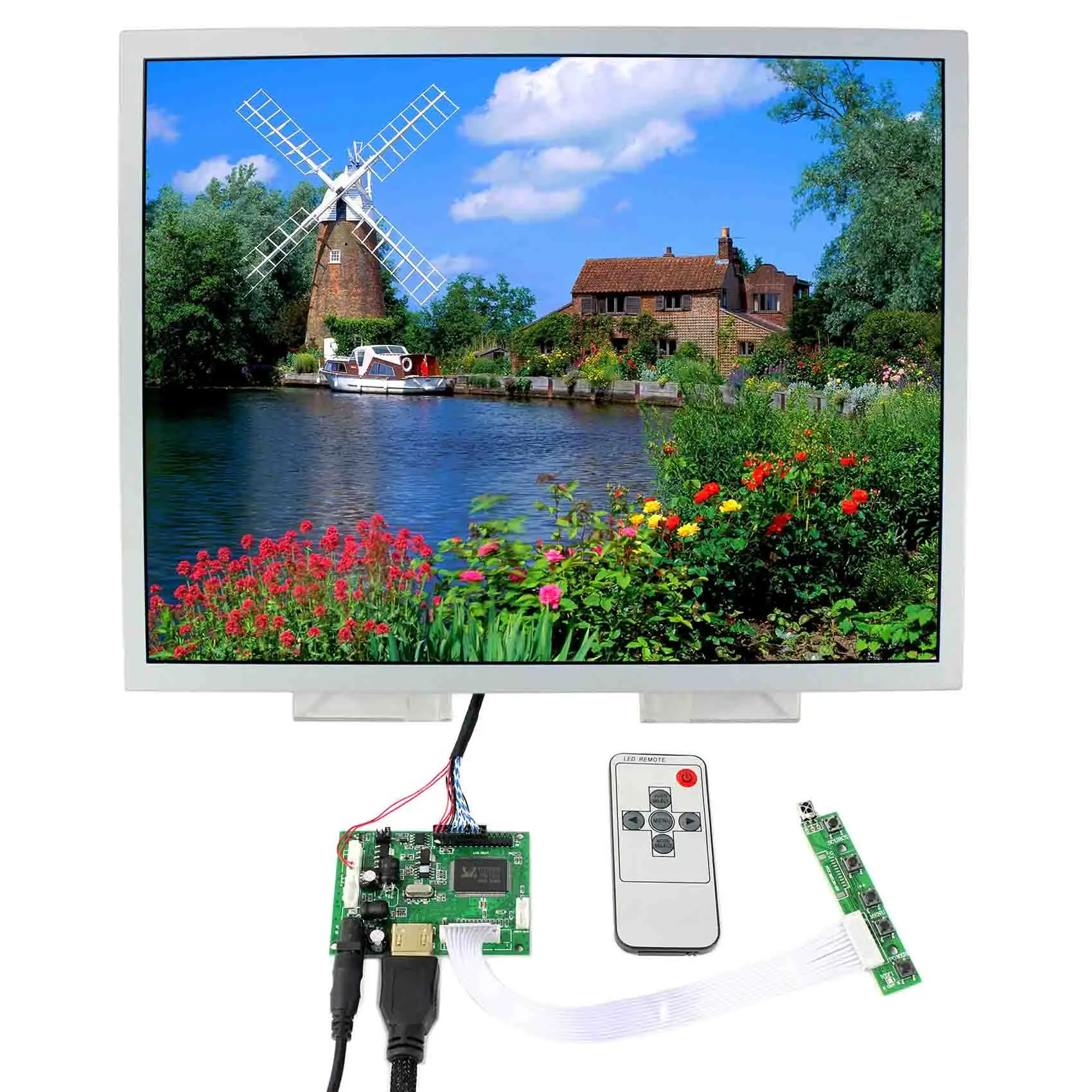 

HD MI LCD Controller Board With 15" LQ150X1LW94 1024x768 IPS LCD Panel