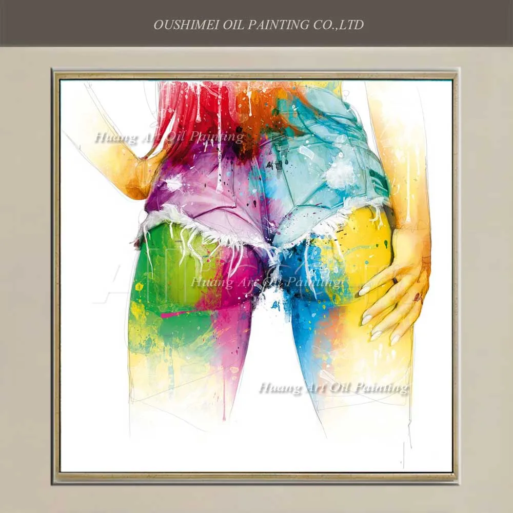 Современная картина маслом с изображением сексуальной девушки ручная роспись