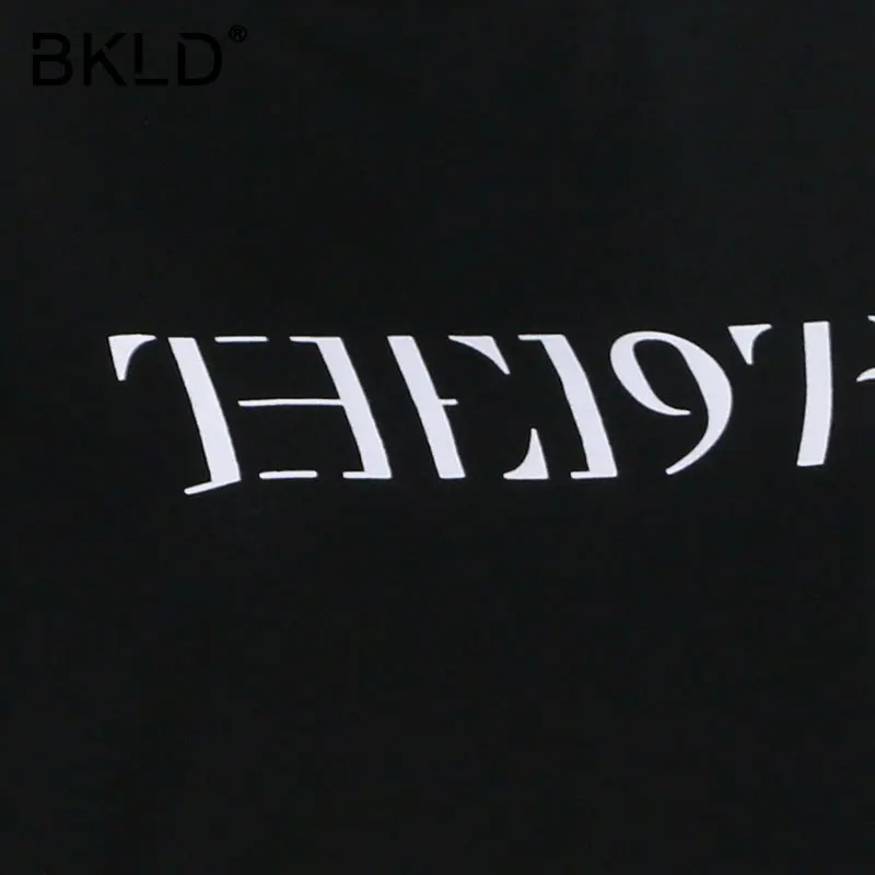 BKLD 2018 женские футболки с коротким рукавом и круглым вырезом буквенным принтом 1975