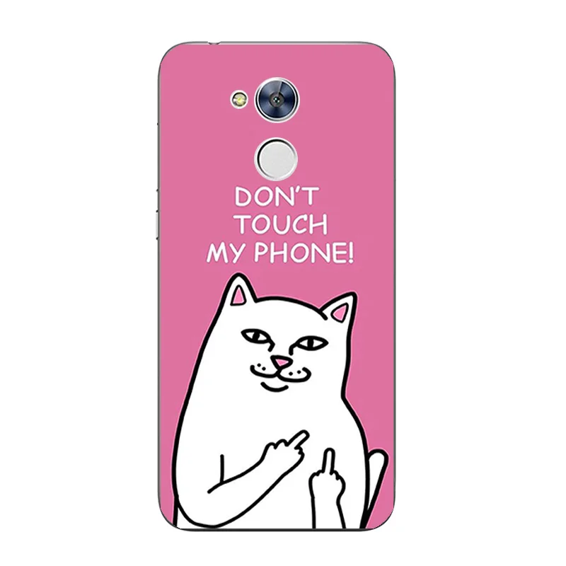 Custom Cases For Huawei Mate 9 / Pro Phone Case for Honor 6A P9 Plus Cover Soft TPU Finger Cat Printing |