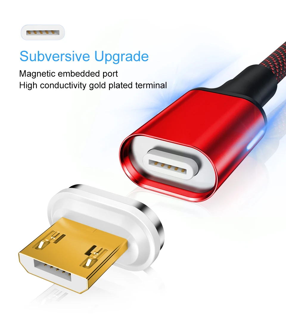 Магнитный кабель Elough Espark USB C для iPhone, кабель type c, кабель 3A quick charge3.0, магнитный кабель для зарядки и передачи данных