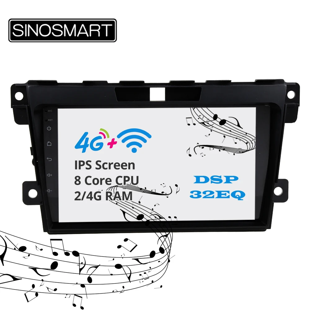 Sinosmart поддержка BOSE Android 8,1 2Din ips 2.5D экран автомобильный gps мультимедийный радио навигационный плеер для mazda CX-7 2012