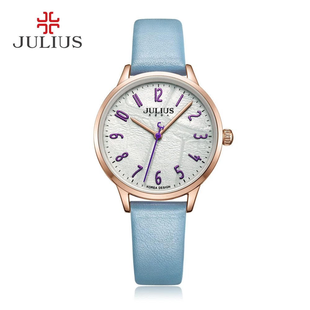 Женские кварцевые часы Julius Montre модные брендовые дизайнерские карамельных цветов