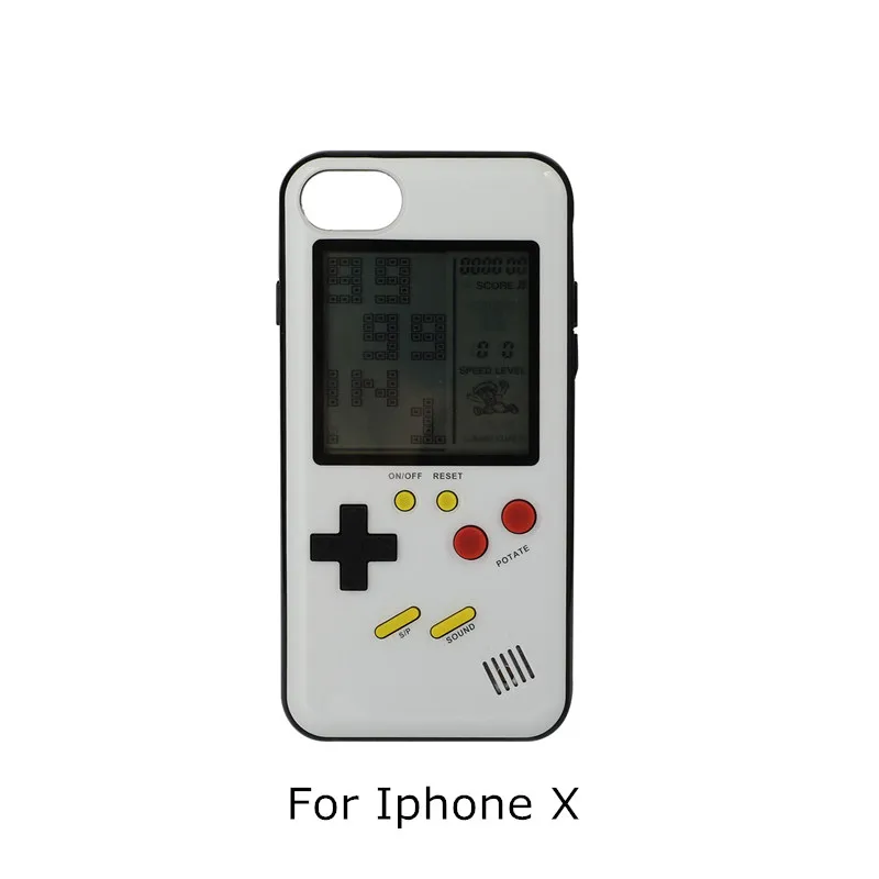 Двойного назначения игры игроки тетрис телефона чехол для Iphone х Ручные игры Телефон защитных чехлов игры телефоны протектор крышка чехол тетрис тетрис сехол тетрис тетрисы