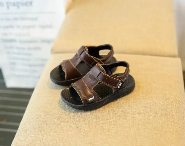 Новинка лета 2019 детские пляжные сандалии из натуральной кожи повседневная обувь