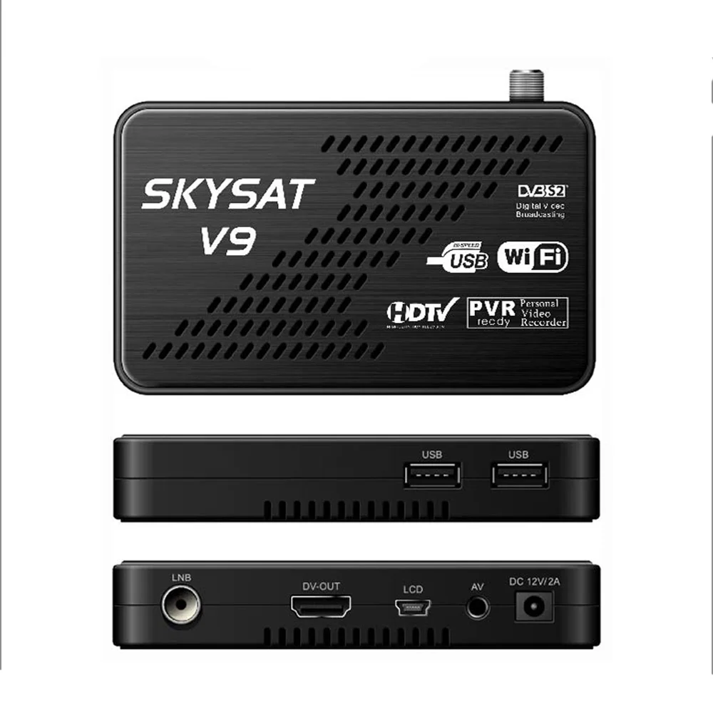 [5 шт.] ресивер DVB S2 спутниковый Поддержка сервера Cline Cccamd Spain Powervu Biss SKYSAT V9 PK Freesat