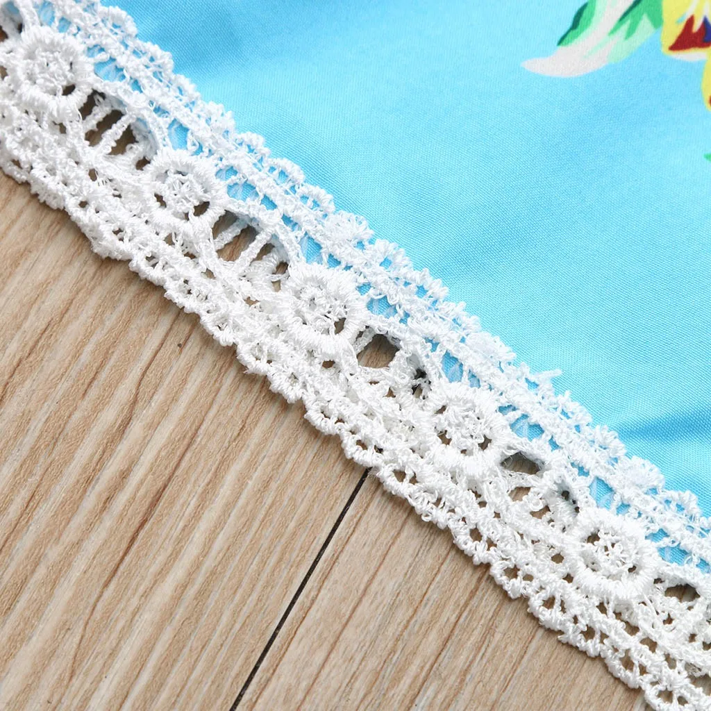 Детская одежда для девочек рукава-крылья Цветочный принт Танцевальная Вечеринка