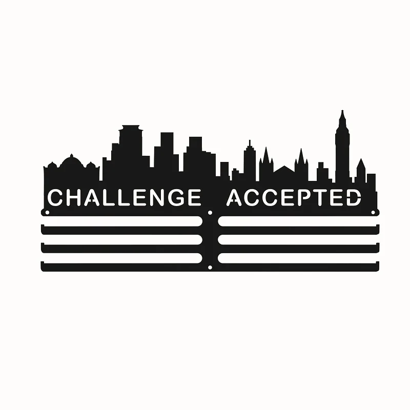 Challenge Accepted Спортивная медаль Стойка вешалка для медалей - Цвет: Challenge Accepted