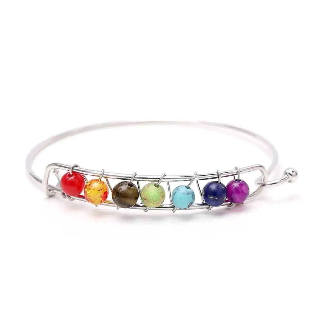 Female Colorful Bead Bracelet Fashion Rose Gold Chain Wrist Simple Bangle Jewelry Accessories Christmas | Украшения и аксессуары