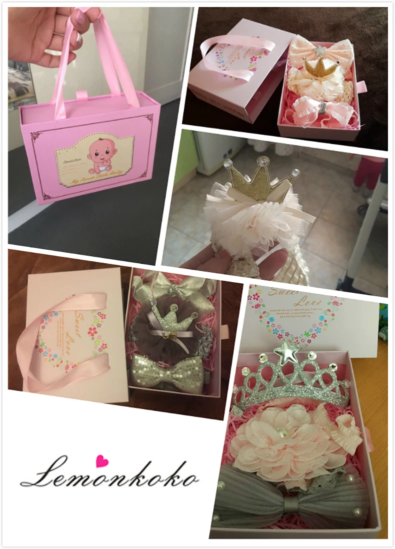 [Lemonkoko] 1 комплект = 3 шт для волос, для маленькой девочки зажим большой бант головные уборы с бантом вечеринка подарок на день рождения Детская повязка для волос аксессуары