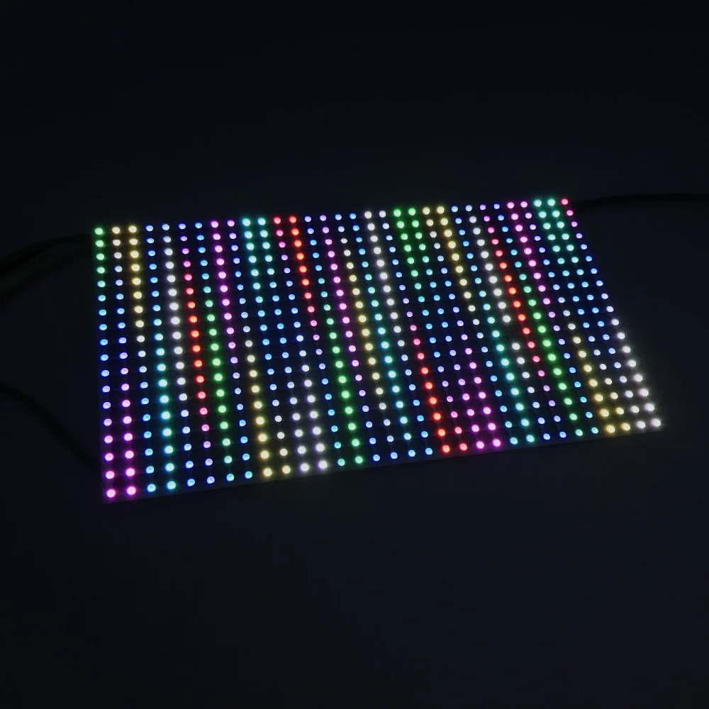 P5mm P9823F IC; SMD 18*32 пикселей светодиодный адресуемый жесткий панельный светильник, размер: 90 мм* 160 мм, DC5V вход; Черная печатная плата