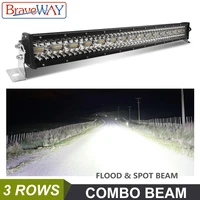 braveway led light bar work light for off road tractor sand rails truck atv suv 4wd uaz 4x4 driving light 12 v