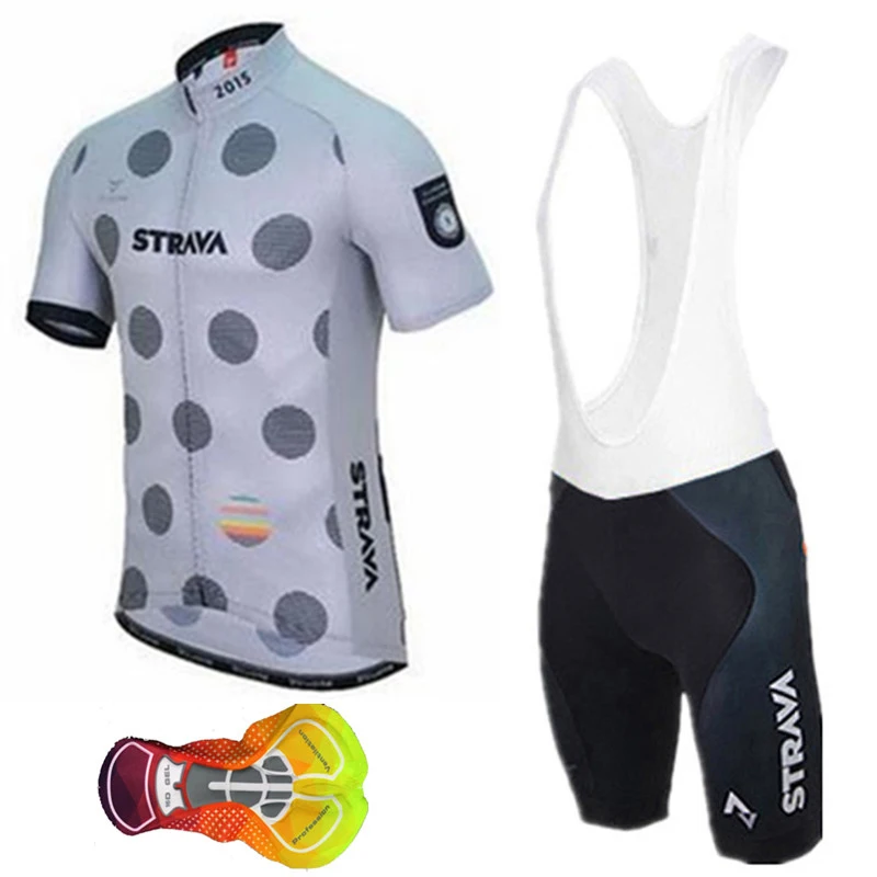 Летние комплекты одежды Strava для велоспорта с коротким рукавом дышащая