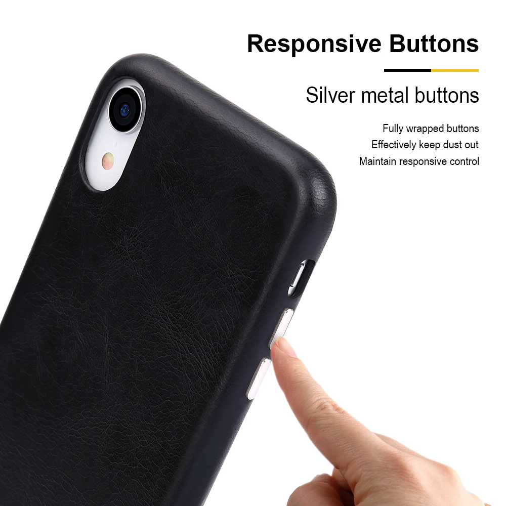 Jisoncase Чехол для Телефона iPhone XR кожаный чехол 6 1 дюйма Роскошный телефона