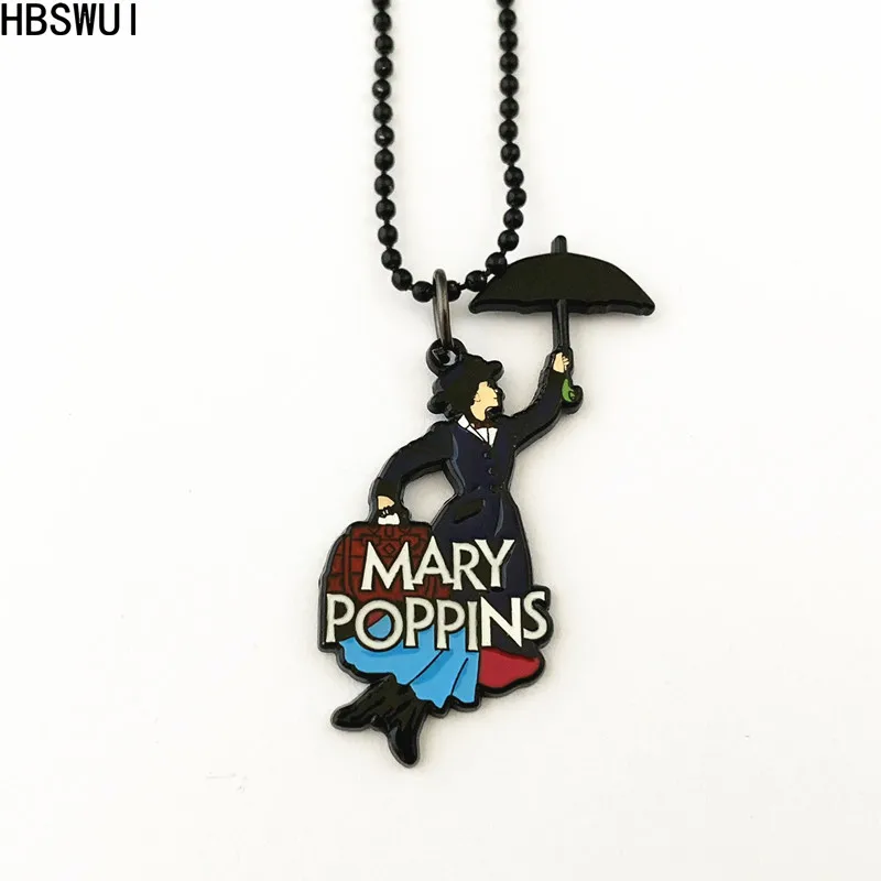 

HBSWUI Mary Poppins Necklace Classic TV Movie Cartoon Anime High Quality Fshion Metal Jewelry Gifts for Woman Girl Men