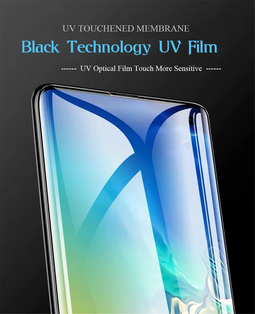 Нано-жидкая пленка для samsung Note 8 9 S10 S9 S8 Plus S7 Edge, ультрафиолет, полный клей, закаленное стекло, прозрачная защитная пленка для Galaxy S10E