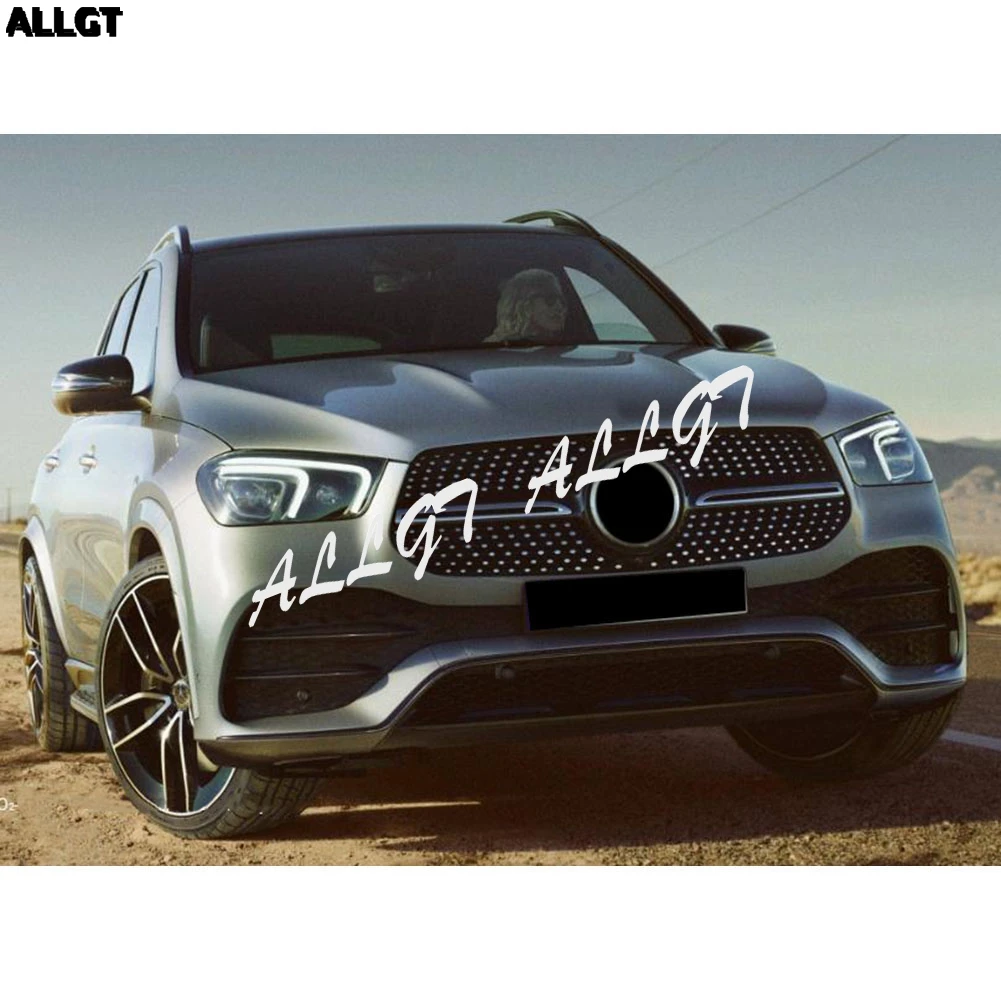 Спортивная передняя решетка бампера для Mercedes Benz GLE Coupe C292 GT алмаз черный серебристый