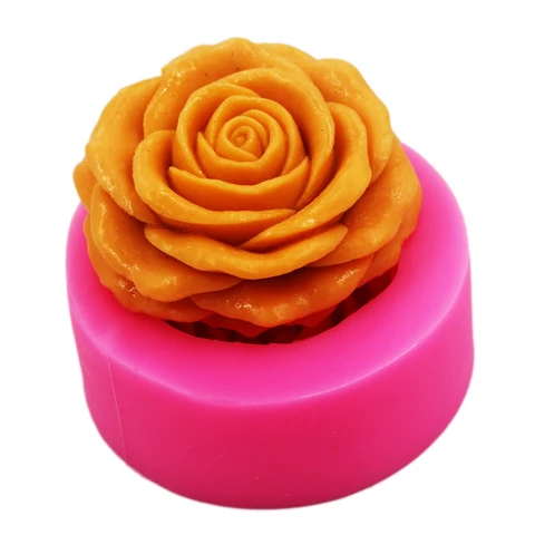 Силиконовая форма для мыла в виде Розы, силиконовые 3D формы ручной работы, формы для рукоделия S625