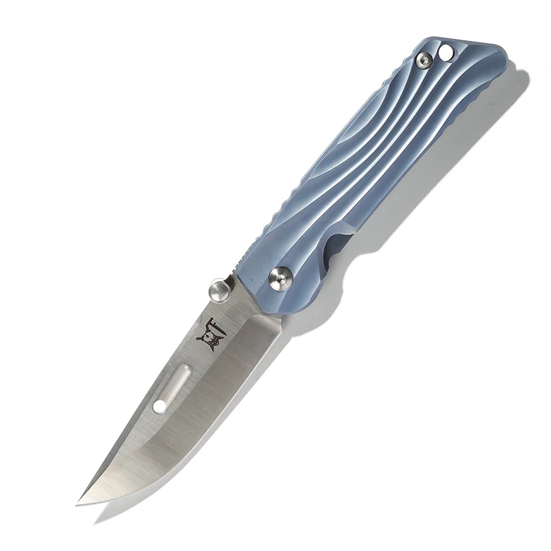 Blue Тактический складной нож DICORIA ROCKSTEAD M390 с титановой ручкой, походные охотничьи карманные ножи для выживания, инструмент для повседневного использования - Цвет: Blue