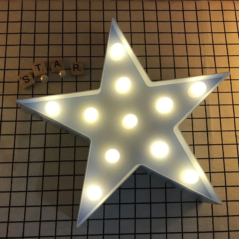 Blue star Акция, 3D шатер, облако, звезда, Луна, светодиодные Ночники для малышей, детские лампы, декор для спальни, подарки для детей - Испускаемый цвет: Blue star