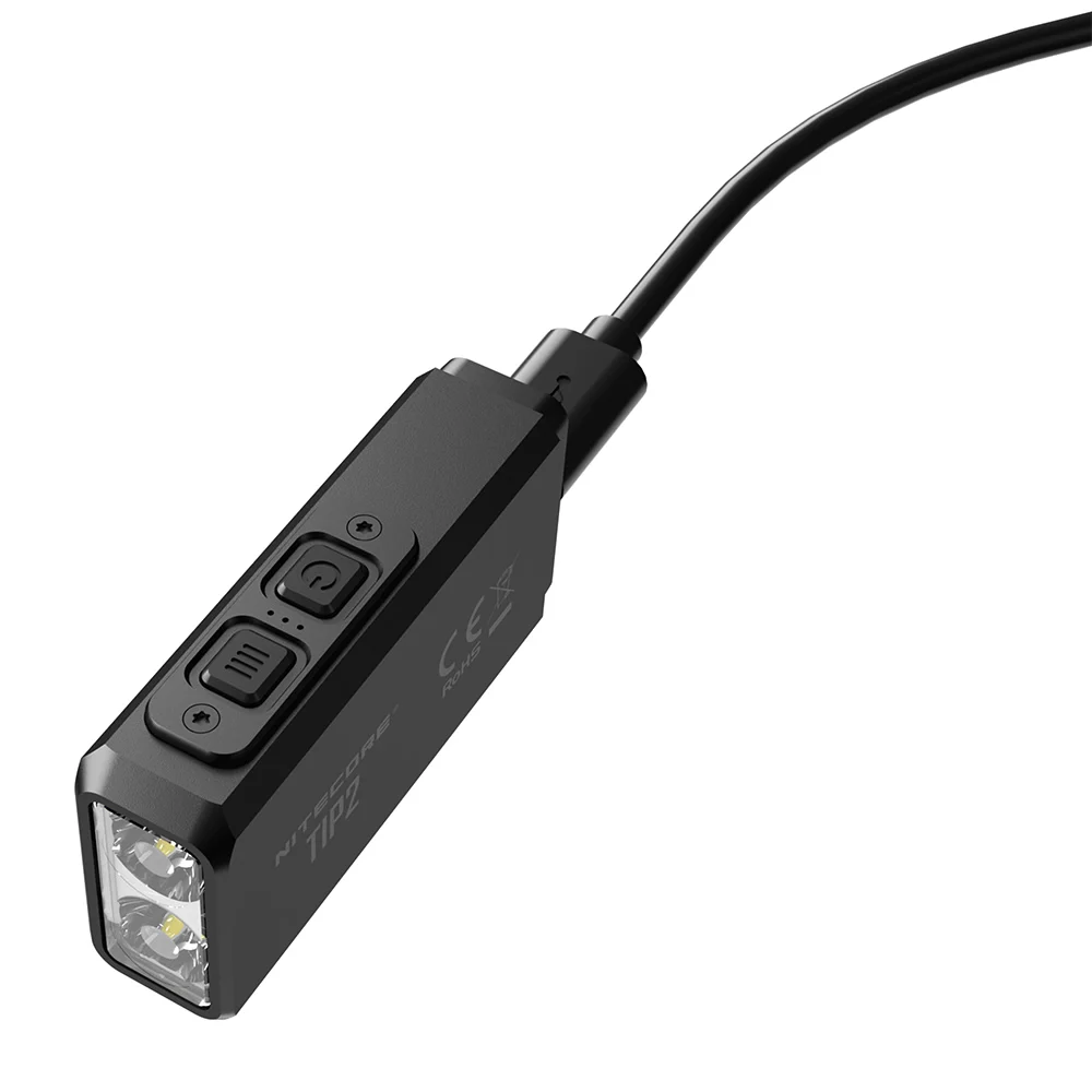 NITECORE TIP2+ USB зарядный кабель многоцелевой зажим 2x CREE светодиодный металлический брелок Светильник встроенный аккумулятор EDC флэш-светильник