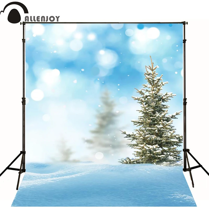 Allenjoy фон для фотостудии рождественского камина сосна снег солнце фотосессия