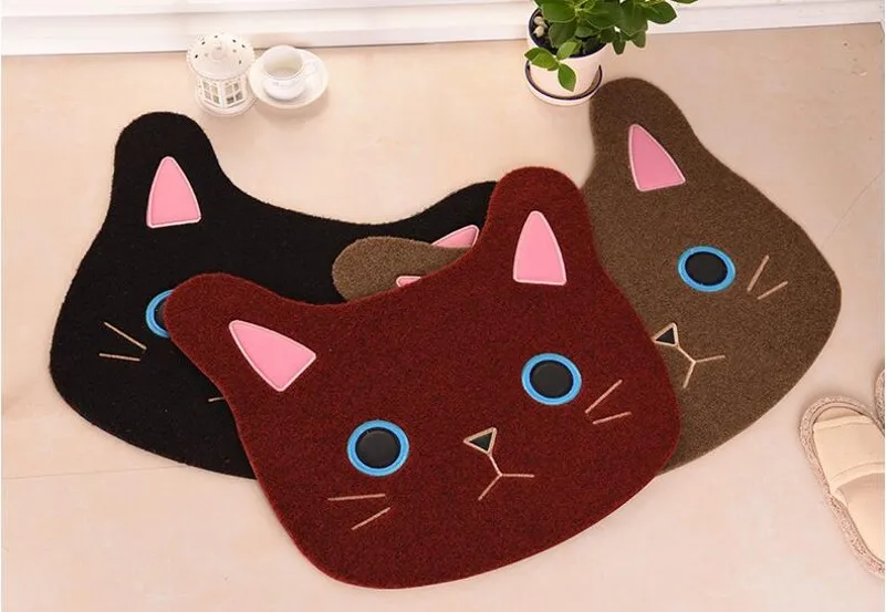 Горячая Распродажа кошачий коврик в форме лица модный напольный для прихожей