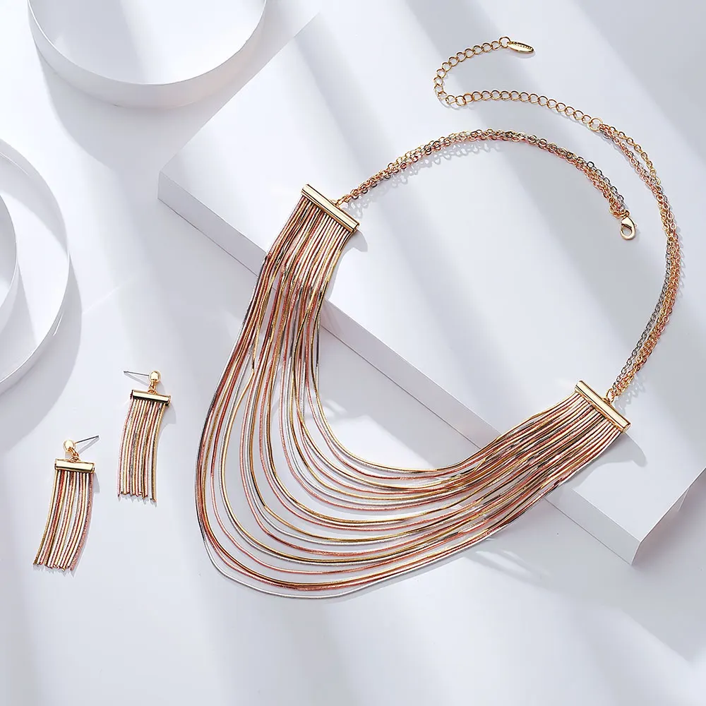 Viennois новинка разноцветный набор украшений для женщин геомертические серьги с