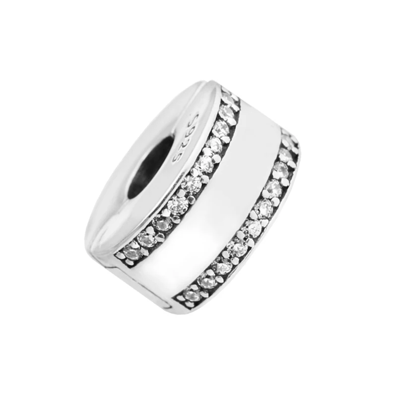 Подходит для браслетов Pandora Insignia брендовый штампованный кулон с зажимами из