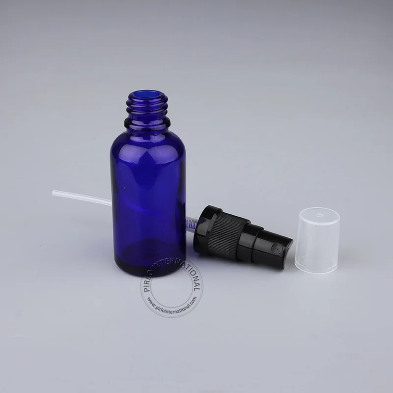 Makeup Tools 5 x 30ml/30cc High Quality Essential Oil Bottle 1oz Glass Atomizer Small Blue Perfumes Spray Bottles Black Sprayer | Красота и