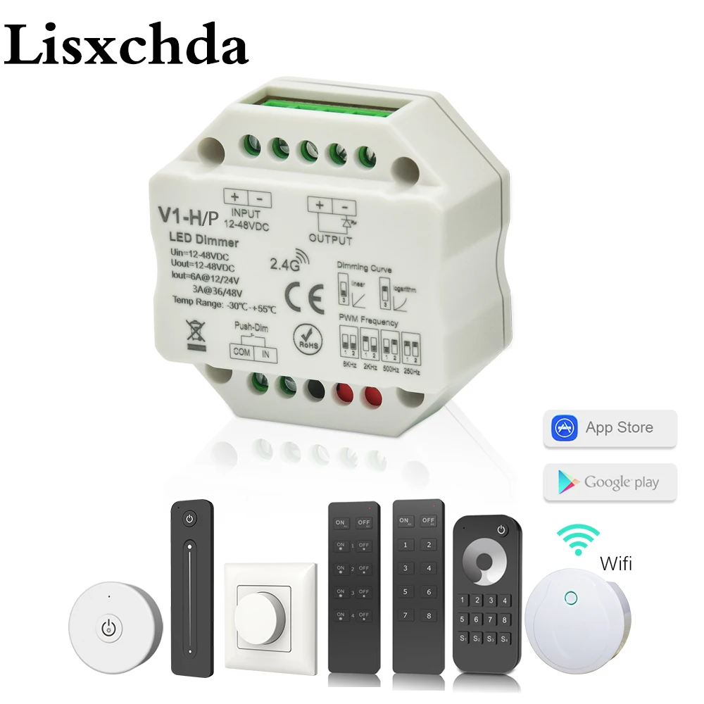 СВЕТОДИОДНЫЙ беспроводной диммер Dimmer12V 24 В 36 48 ШИМ RF светодиодный с дистанционным