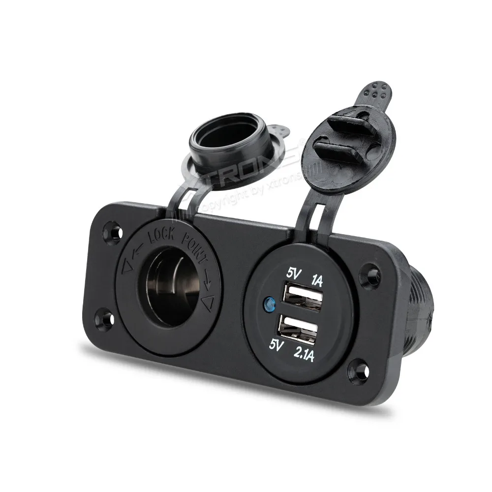 XTRONS CLA011 Dual USB розетка для автомобильного прикуривателя с разъемом 12V Мощность