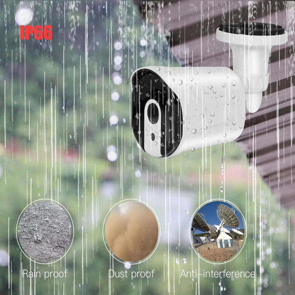 AZISHN H.265 Пуля Открытый IP Камера s 5MP 2592*1944 Super HD ночное видение видео CCTV обнаружения