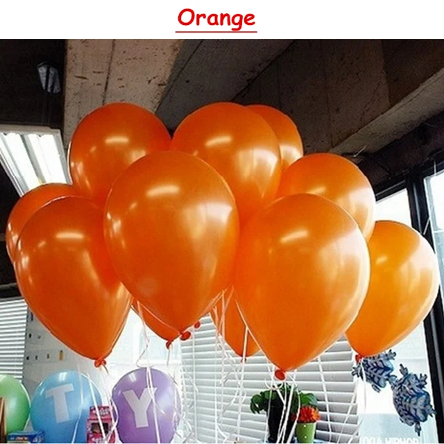 Orange 10 шт. на день рождения воздушные шары 10 дюймов 1,5g латекса воздушный шар с гелием утолщение жемчужные вечерние шар вечерние бальные детские игрушки шарики для свадьбы - Цвет: Orange