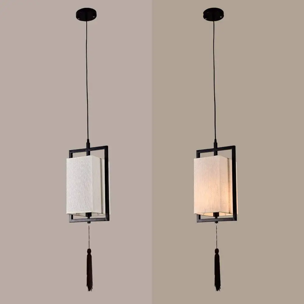 Китайский однотонный квадратный фонарь Подвесная лампа для ресторана балкона