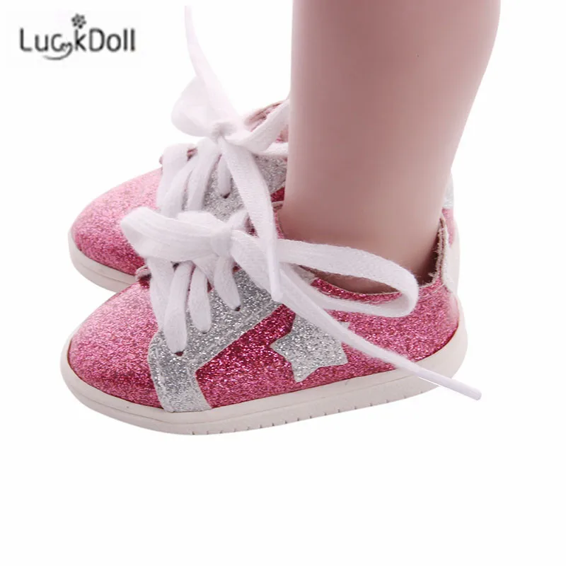 LUCKDOLL вафельная пятиугольная обувная игрушка ShoesFit 18 дюймов американская 43 см детская кукла одежда аксессуары, игрушки для девочек, поколение, день рождения Gif