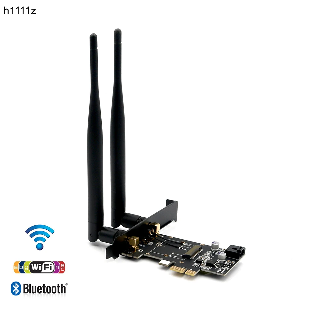Сетевые карты M.2 Wi-Fi адаптер/карта PCI-E 1X AC 5 ГГц адаптер 2x 5dBi антенна ключ A NGFF Bluetooth