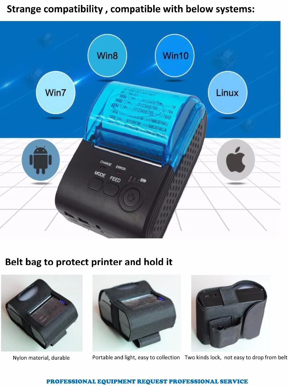 Tp-b5805ru 58 мм Серийный+ Порты USB Термальность мини-принтер аккумуляторная литий-Батарея