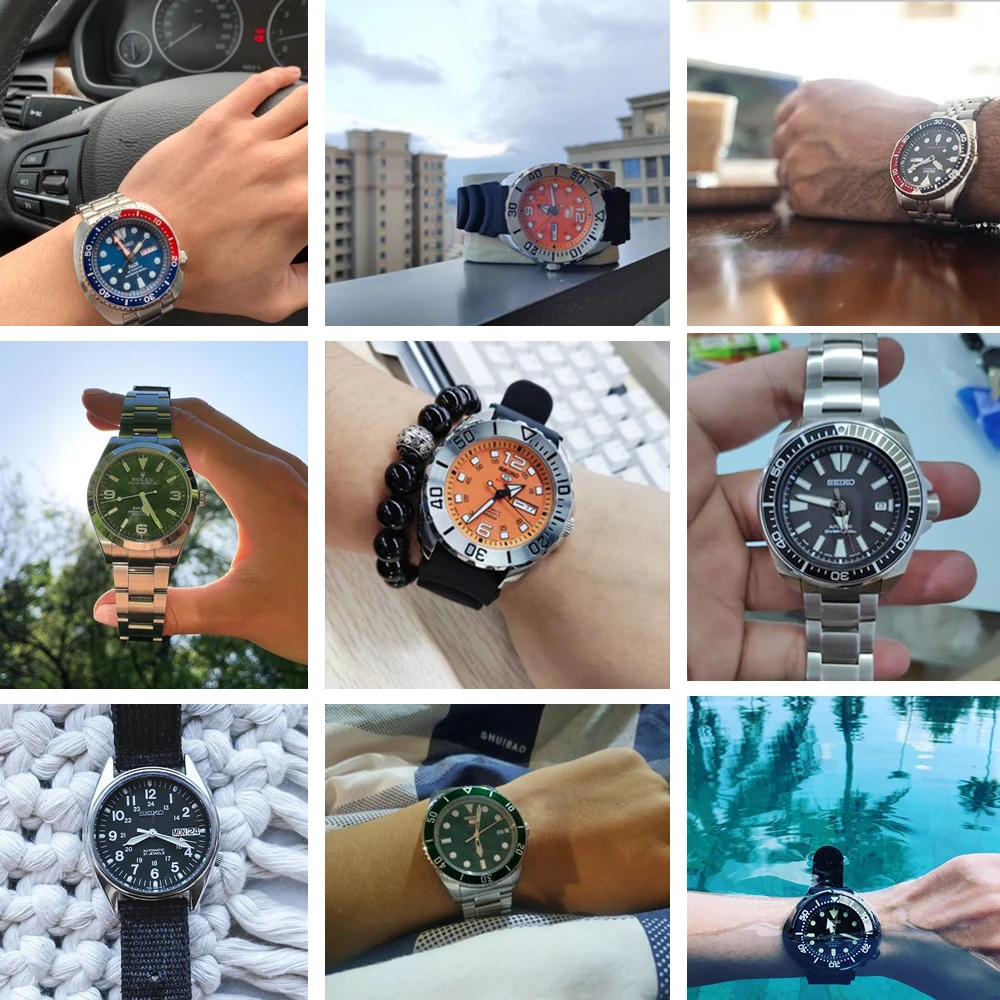 Seiko часы мужские 5 автоматические set top brand люкс Спортивные водонепроницаемые