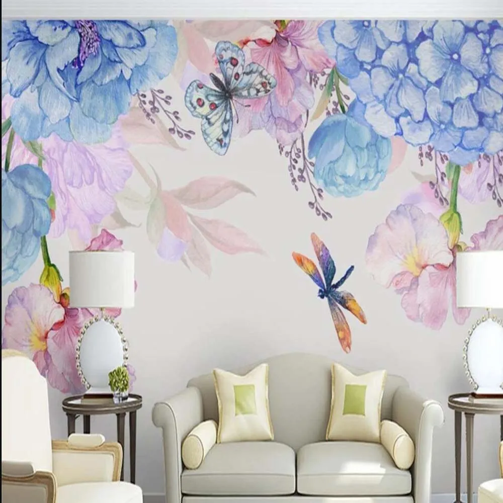

3D Photo Wallpaper Flower Mural for Living Room Bedroom TV Background Home Decor Custom Size Scenery Nature Murals Canvas