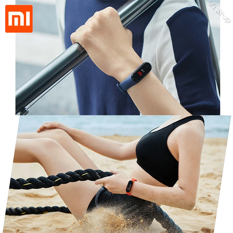 Оригинальный Смарт-браслет Xiaomi Mi Band 4 Bluetooth 5 0 фитнес-браслет AMOLED цветной