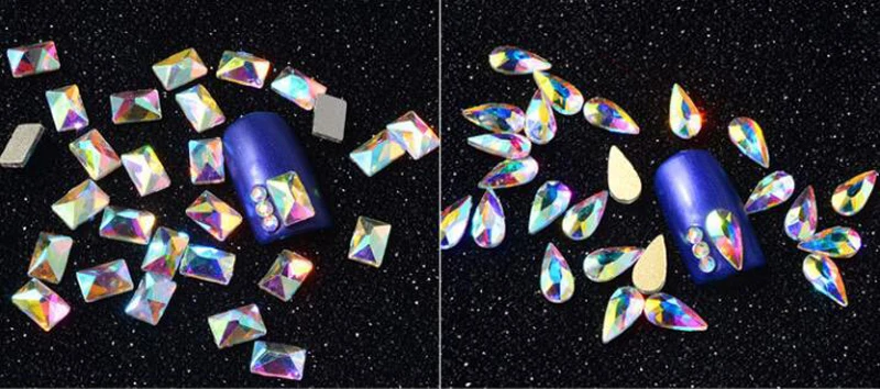 20 шт 3D кристалл AB череп с плоским основанием, для ногтей Стразы алмазные подвески ювелирные изделия Хэллоуин Череп Черепа скелета реквизит 20 шт