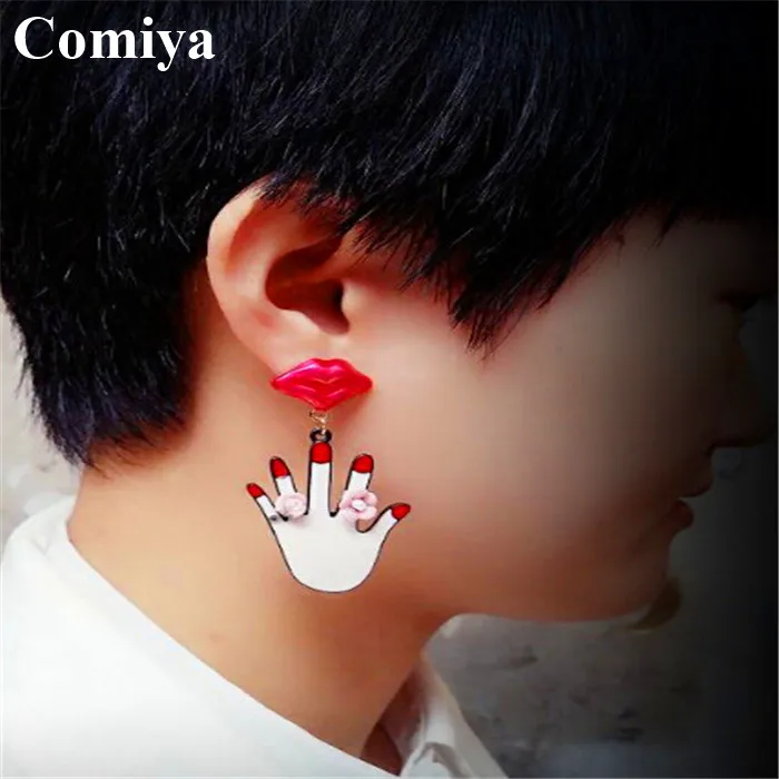 Оптовая красный цвет сексуальные губы очарование женщины мотаться серьги
