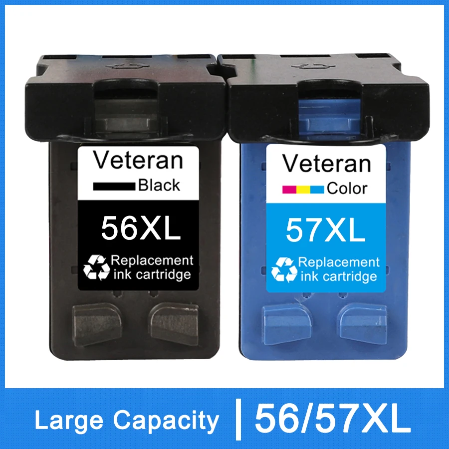 Ветеран 56XL 57XL Совместимый картридж для hp 56 57 чернильный с чернилами Deskjet 450 450cbi 450ci