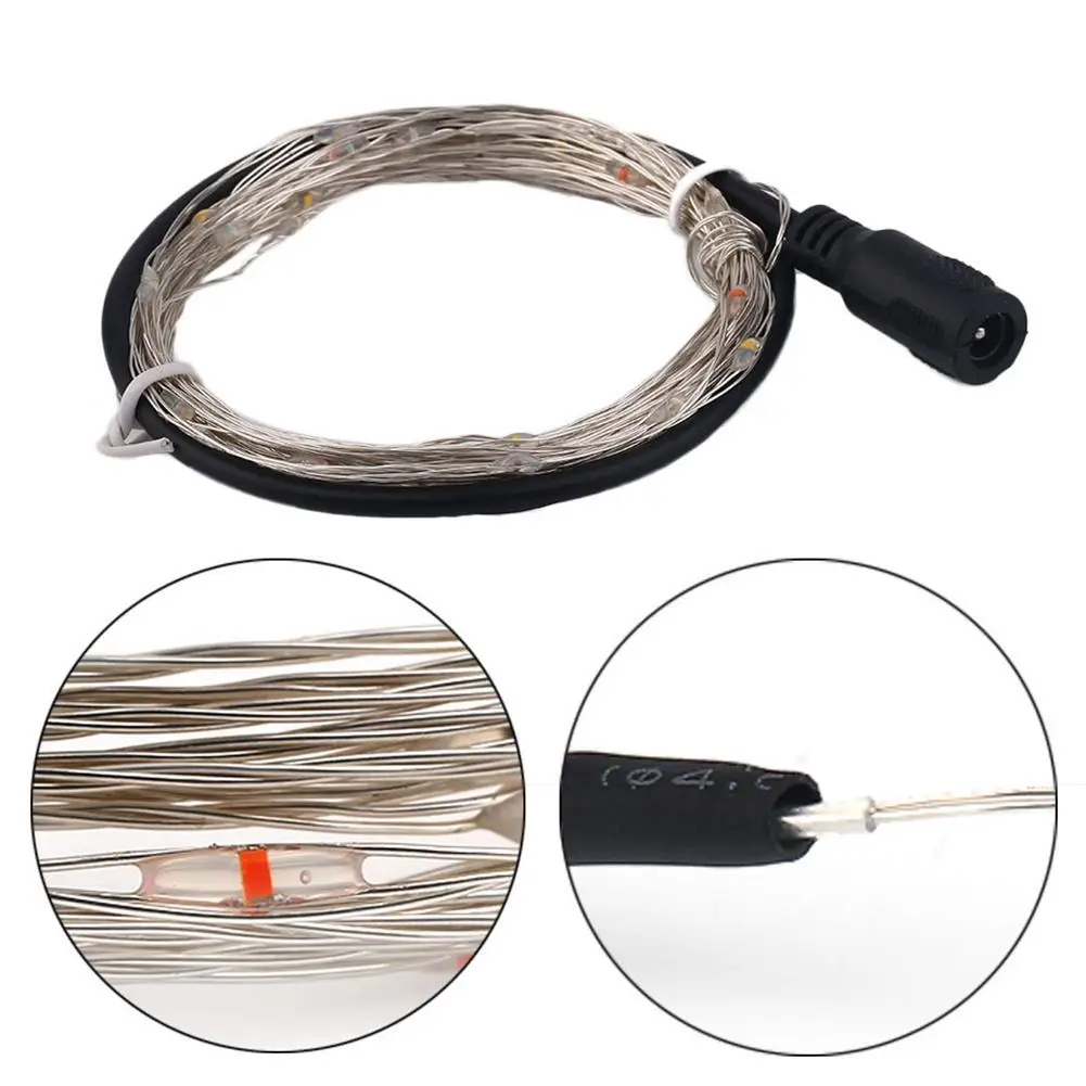 Зонд Блестящий 5 м 50 светодиодов красочная гирлянда с декором светодиодная DC 12V